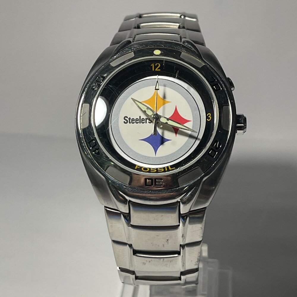 Pittsburgh Steelers NFL Stainless-Steel Keleido Watch by Fossil NEW RARE